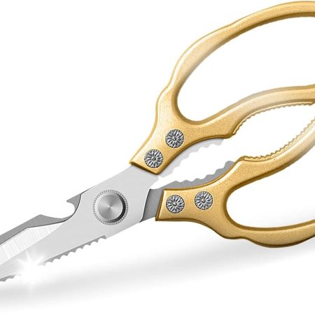 Heavy Duty Sharp Shears Dishwasher Safe, Cooking Shears for Meat Chicken Fish Poultry Herb Bread
