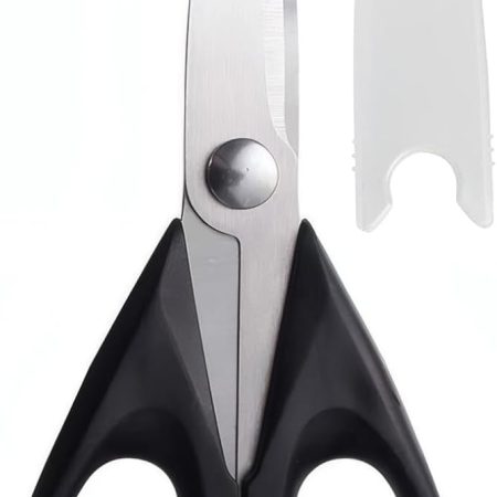 Professional Heavy-Duty Kitchen Shears, Dishwasher Safe, Rust-Resistant Stainless Steel, Ergonomic Soft Grip Handles