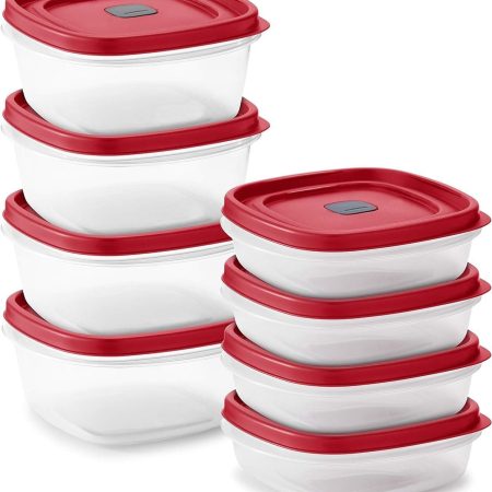 16-Piece BPA-Free Plastic Food Storage Set with Vented Lids, Microwave & Dishwasher Safe
