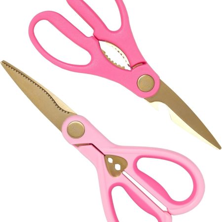 All Purpose Kitchen Shears, Premium Stainless Steel Blades with Ergonomic Soft Grip Handles, 2-Piece Set