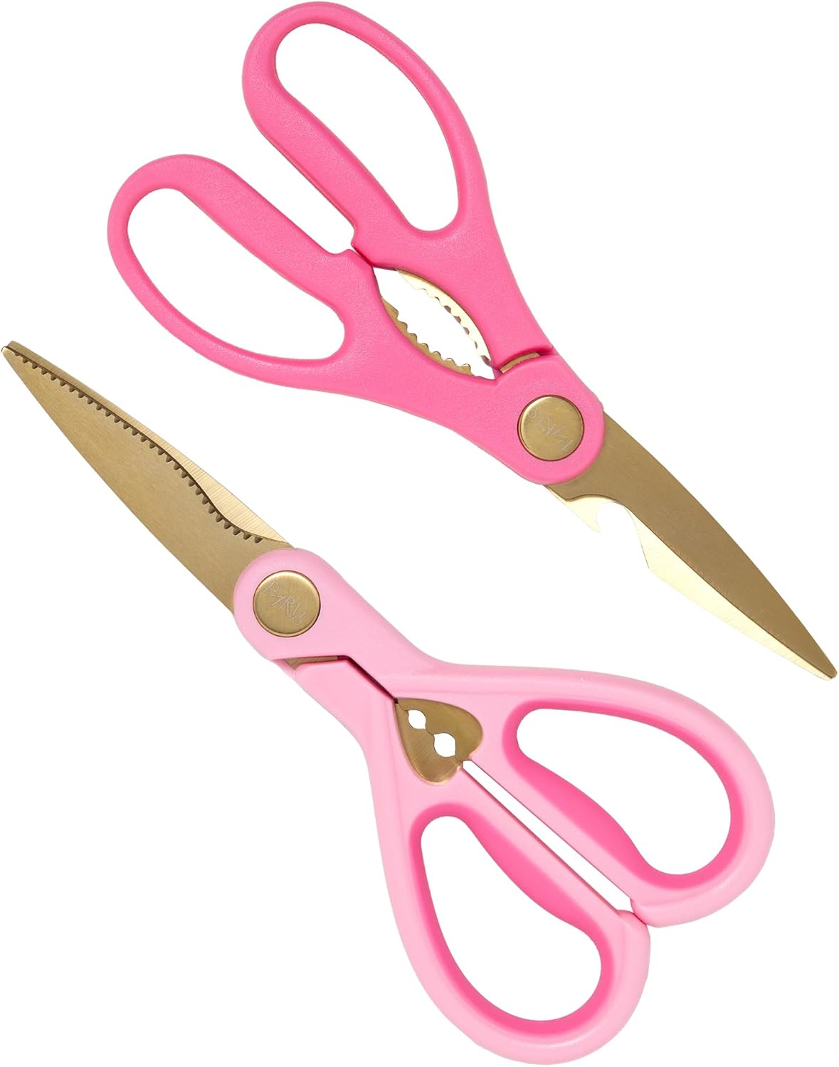 All Purpose Kitchen Shears, Premium Stainless Steel Blades with Ergonomic Soft Grip Handles, 2-Piece Set